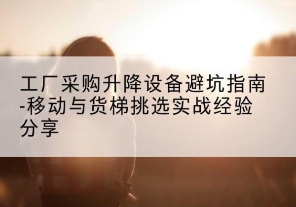 绥芬河移动式升降机怎么选-工厂采购升降设备避坑指南-移动与货梯挑选实战经验分享