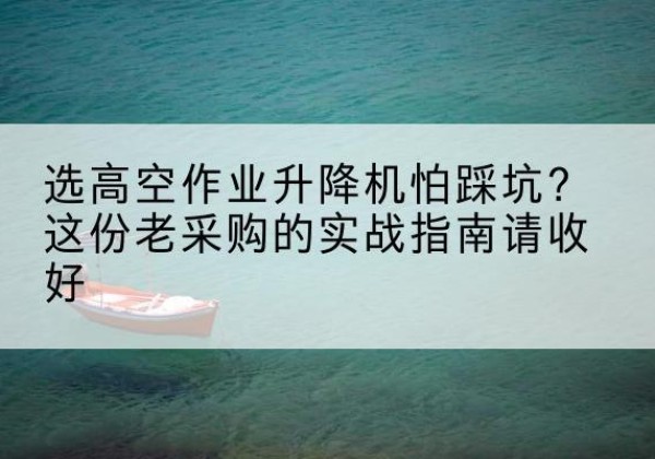 绥芬河高空作业升降机厂家推荐-选高空作业升降机怕踩坑？这份老采购的实战指南请收好