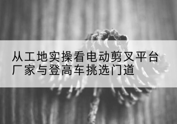 绥芬河电动剪叉升降平台厂家-从工地实操看电动剪叉平台厂家与登高车挑选门道