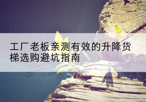 绥芬河升降货梯怎么选-工厂老板亲测有效的升降货梯选购避坑指南